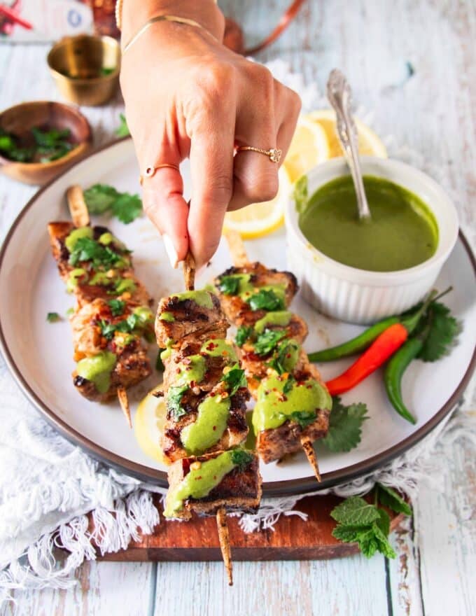 succulent halibut recipe drizzled with chermoula sauce 