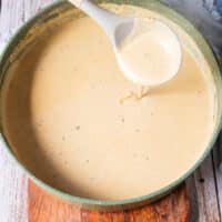 cheesy sauce is ready for mac and cheese