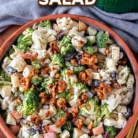 long pin for broccoli cauliflower salad