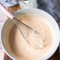 Batter is ready with a pancake batter like consistency