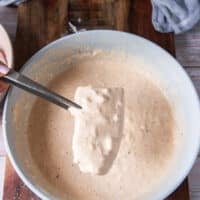 Fish now dipped into the soda water thick batter