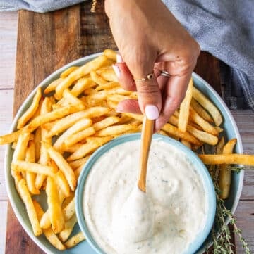 fried dipped in truffle aioli