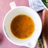 smooth salad dressings whisked in a bowl