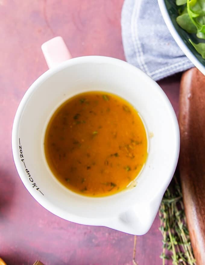 smooth salad dressings whisked in a bowl