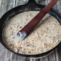 Perfectly simmered mushroom sauce