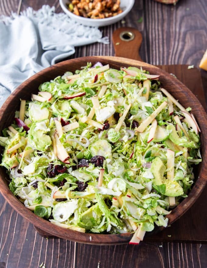 the rest of the salad ingredients prepared and sliced and ready to go into a bowl