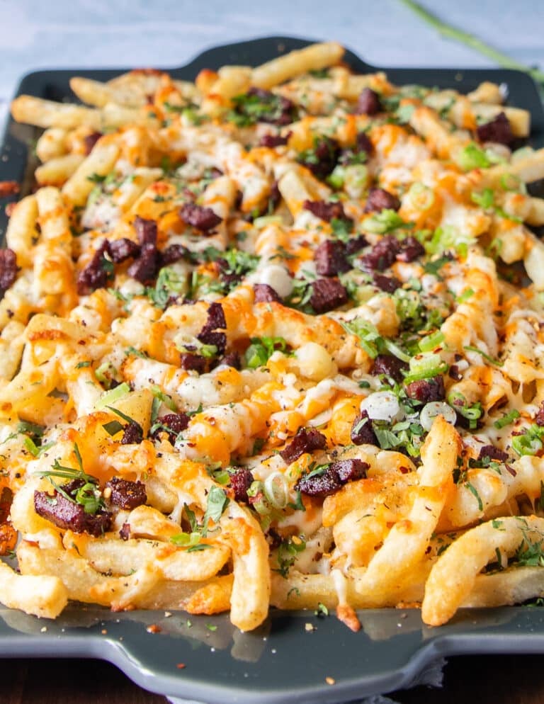 Loaded Fries • Ultimate Crispy Cheesy Loaded Fries Recipe • Two Purple Figs