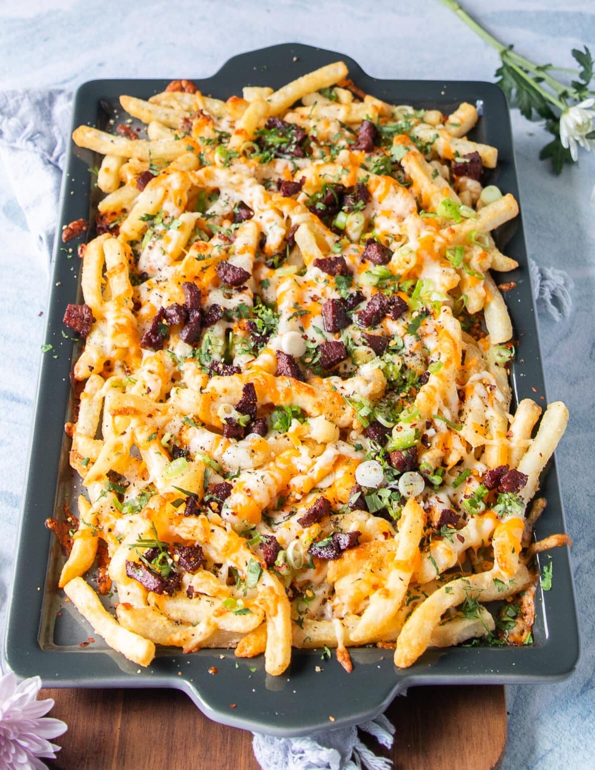 Loaded Fries • Ultimate Crispy Cheesy Loaded Fries Recipe • Two Purple Figs