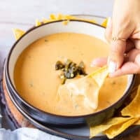 chips used to test the consistency of the perfect queso dip